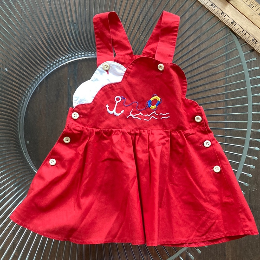 Vintage nautical sailor sun dress size 12-18 months